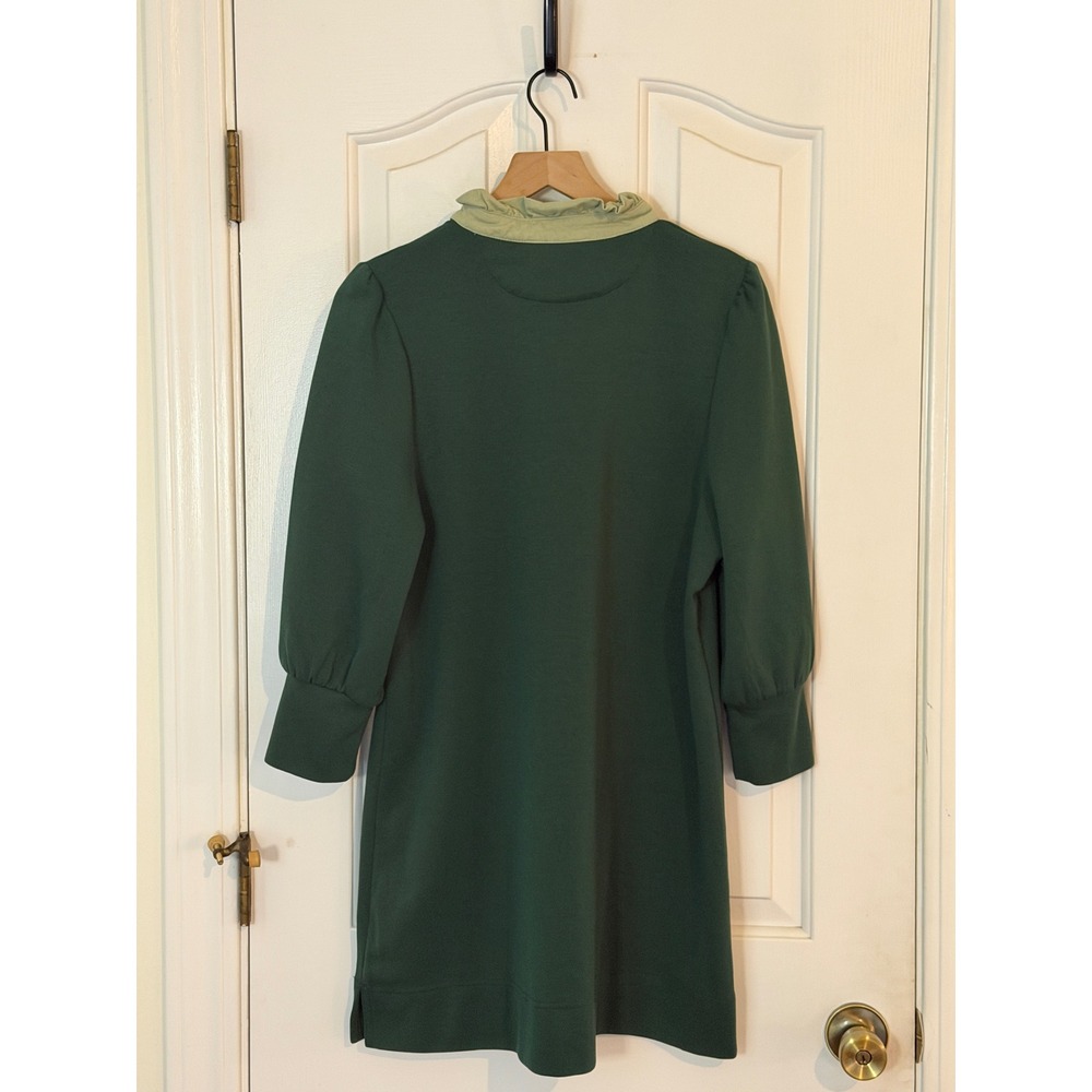 Tuckernuck x Pomander Place | Charlotte Terry Ruffle‎ Neck Dress Green Large - Picture 5 of 10